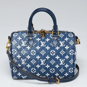Louis Vuitton Blue Monogram Denim Jacquard Speedy 25