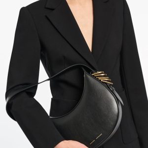 SMALL HALF-MOON TOP HANDLE BAG