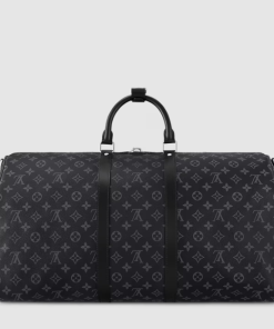 LOUIS VUITTON X NIGO Taurillon Denim Drip Keepall Black