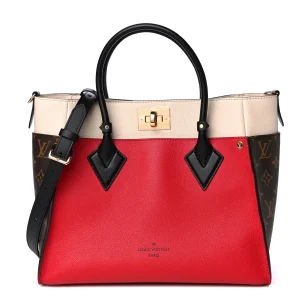 LOUIS VUITTON Calfskin Monogram On My Side Pirate red