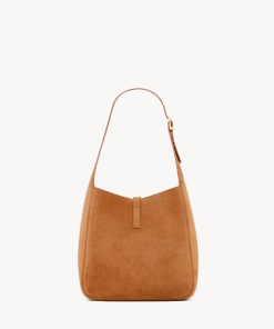 YSL LE 5 À 7 SUPPLE SMALL IN SUEDE BROWN