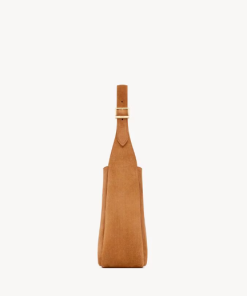 YSL LE 5 À 7 SUPPLE SMALL IN SUEDE BROWN