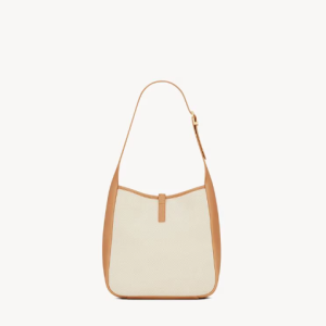YSL LE 5 À 7 SMALL SUPPLE IN CANVAS GREGE