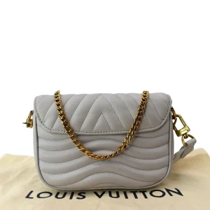 Alternative view of LOUIS VUITTON New Wave Multi Pochette Leather Chain Shoulder Bag Light Grey