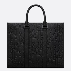 Alternative view of Medium Tote Bag Black Dior Gravity Leather and Black Grained Calfskin