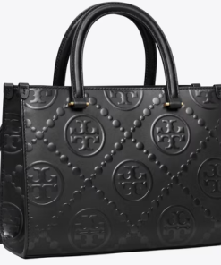 Tory Burch MONOGRAM TOP-HANDLE EMBOSSED TOTE