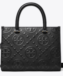 Tory Burch MONOGRAM TOP-HANDLE EMBOSSED TOTE