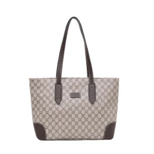 Gucci GG Canvas Leather Dark Brown