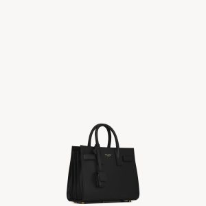 YSL SAC DE JOUR IN SMOOTH BLACK LEATHER BAG