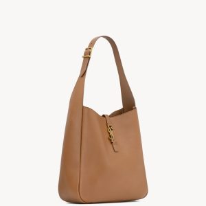 YSL LE 5 À 7 SUPPLE LARGE IN GRAINED FOX BAG