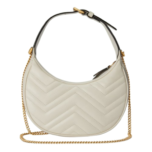 GUCCI GG MARMONT SMALL WHITE MATELASSE SHOULDER BAG