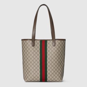 GUCCI Ophidia Medium Tote Beige And Brown