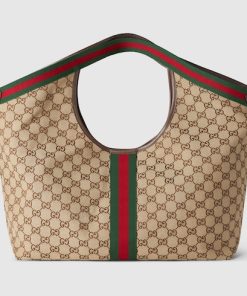 Gucci Giglio large tote beige