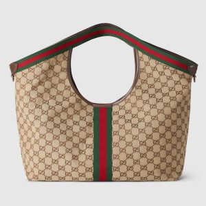 Gucci Giglio large tote beige
