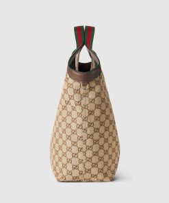 Gucci Giglio large tote beige