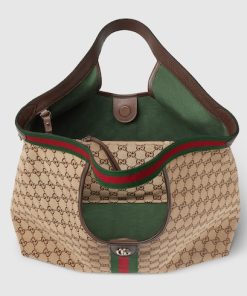 Gucci Giglio large tote beige