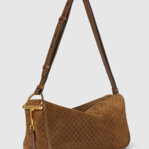 Gucci Half Horsebit medium brown shoulder bag