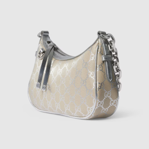 Gucci GG Emblem small silver GG shoulder bag