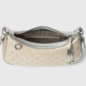 Gucci GG Emblem small silver GG shoulder bag