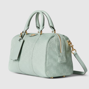 Gucci Ophidia medium boston icy blue GG canvas bag