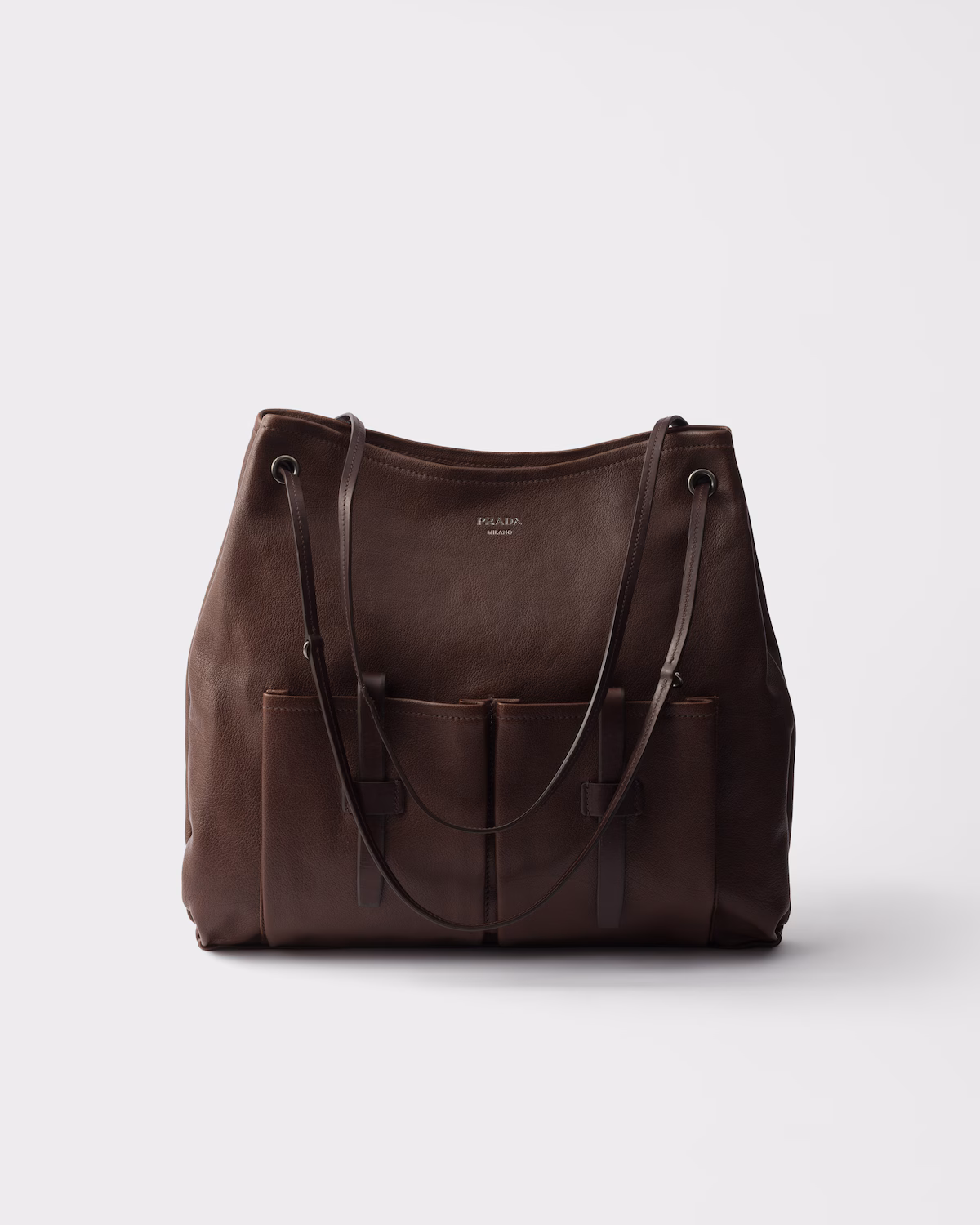 Prada Route Large Pure Leather Bag